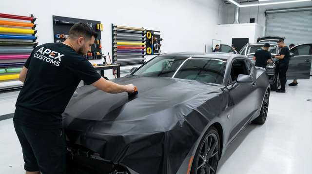 撸啊撸改装视频 - 车身贴膜改色视频教程